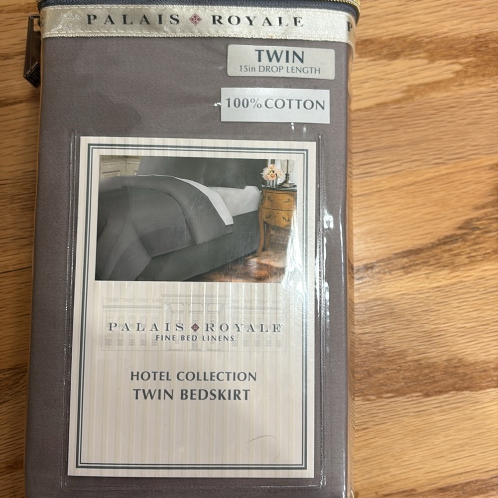 Palais Royale Twin Bedskirt in Taupe